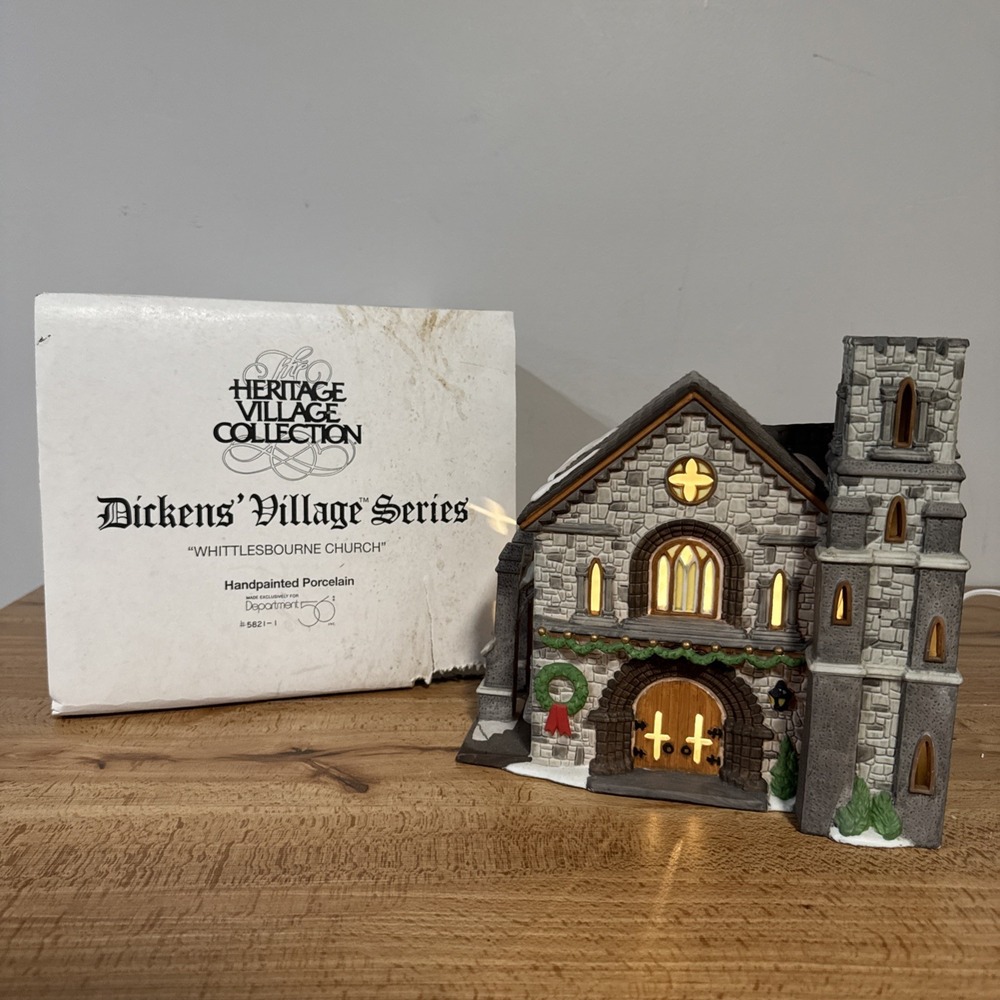 Department 56 Whittlesbourne Church 5821-1 Dickens Village Christmas Retired